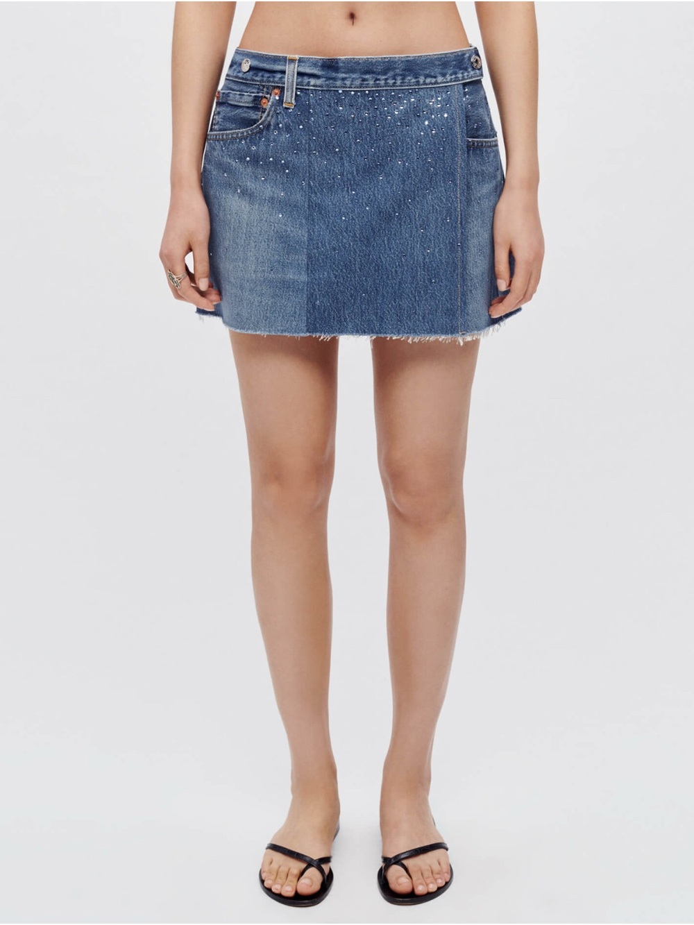 RE/DONE x PAM x Levi’s Crystal Mid Rise Wrap Skirt